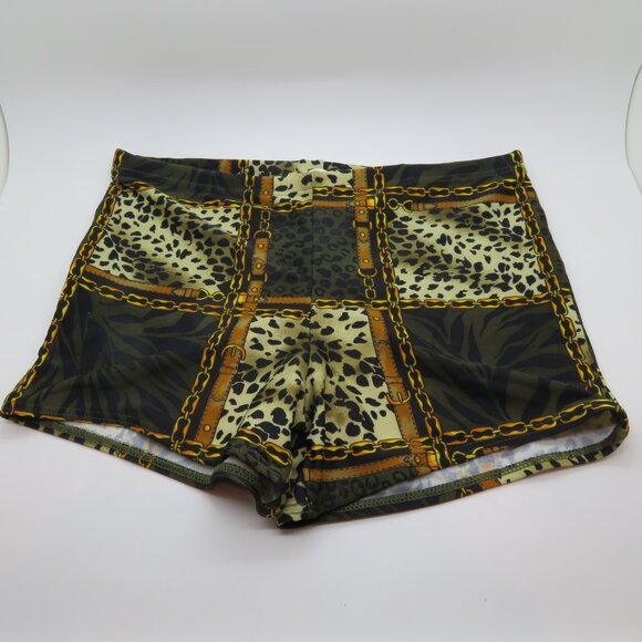 Boys Small Brown Swim Trunk Shorts Leopard Sun Pool Beach Lounge Sample New - Picture 5 of 12